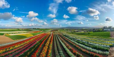 Antenne Aussicht von Blühen Blumen foto