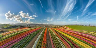 Antenne Aussicht von Blühen Blumen foto