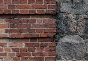 Ziegel- und Steinmauer foto