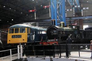 York im das Vereinigtes Königreich auf 30 März 2024. ein Aussicht von ein Lokomotive im das National Eisenbahn Museum foto