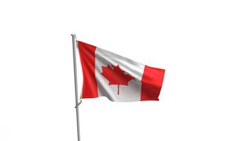 Kanada Flagge Urlaub Feier rot Weiß Ahorn Baum Blatt Weiß rot Farbe kanadisch Person Menschen Urlaub Veranstaltung 1 frist st Juli Monat Veranstaltung Poster Zeichen Festival Kanada Denkmal Stolz Geschichte Kanada foto