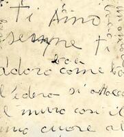 schließen oben von alt Italienisch Brief foto