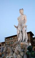 das Brunnen von Neptun, Florenz, Italien foto