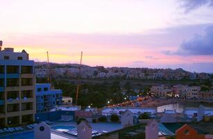 Sonnenuntergang von Paceville, Heilige Julians Bucht im Malta foto