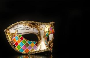 venezianisch Maske Harlekin Stil foto