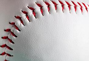 Makro von Neu Baseball Ball mit Kopieren Raum. foto