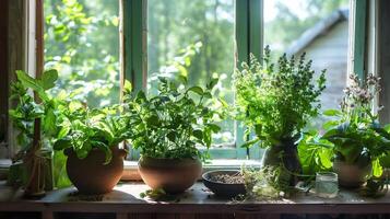 Markieren Pflanze Stand inmitten üppig Grün mit natürlich Licht und Sanft Schatten. . foto