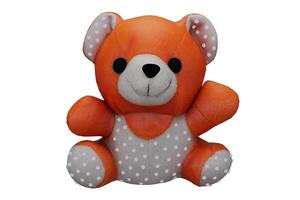 3d Rendern Orange Teddy tragen, Kinder Spielzeug Konzept foto