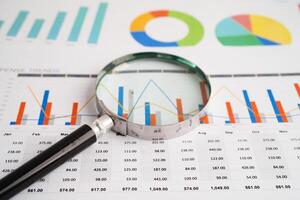 Stift auf Diagramm Graph Papier. Finanzen, Konto, Statistik, Investition Daten Wirtschaft, Lager Austausch Geschäft. foto