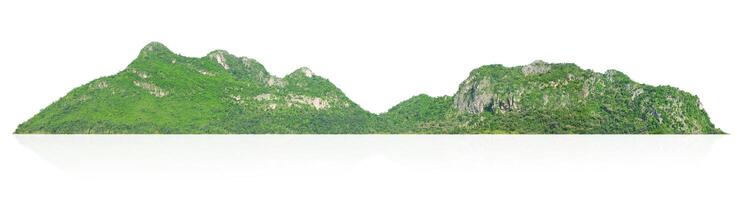 Berg Angebot mit ein Grün Wald auf das Seite foto