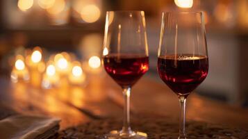 Gäste sind ermutigt zu Strudel schnüffeln und Schluck ihr Wein durch das warm wohltuend glühen von das Kerzenlicht. 2d eben Karikatur foto