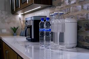 Wasser Filtration System zum heim, sauber Sanft Flüssigkeit zu Trinken foto