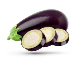 Aubergine isoliert auf weißem Hintergrund foto