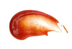Tomatenketchup isoliert auf weißem Hintergrund foto
