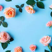 bunt Blumen und schön Blumen- Banner Bild zum Mutter Tag, Damen Tag, Blume Blüte, romantisch, Hochzeit und Valentinstag Tag foto