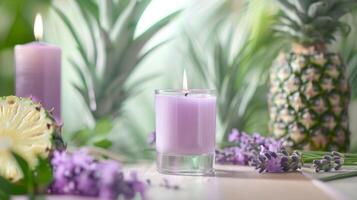 ein zart und Blumen- Mischung von Lavendel und Ananas perfekt zum Entspannung foto