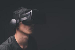 VR-Brille Verbindung Metaverse Online-Technologie foto