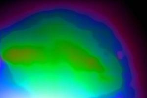 bunte grüne und blaue abstrakte Retro-Unschärfe helle Farbe Overlay-Textur natürliche holographische auf Schwarz. foto
