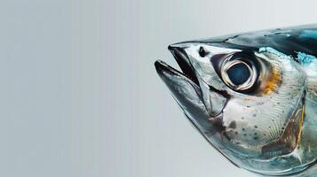 Thunfisch isoliert auf Gradient Hintergrund mit ein Platz zum Text foto