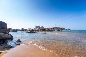 ke ga Strand beim mui ne, Phan diet, binh Thuan, Vietnam. ke ga Kap oder Leuchtturm ist das die meisten Lieblings Ziel zum Besucher zu la Gi, binh Thuan Provinz. foto