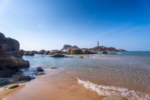 ke ga Strand beim mui ne, Phan diet, binh Thuan, Vietnam. ke ga Kap oder Leuchtturm ist das die meisten Lieblings Ziel zum Besucher zu la Gi, binh Thuan Provinz. foto