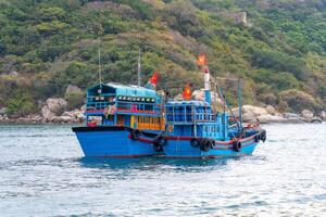 Aussicht von Vinh hy Bucht, nui Chua National Park, neunh Thuan Provinz, Vietnam foto