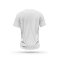 T-Shirt zurück Aussicht Baseball auf Weiß Hintergrund foto