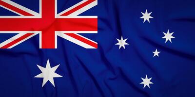 Australien Flagge Hintergrund. Flagge von Australien winken im das Wind. 3d Illustration foto