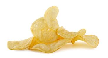 Kartoffel Chips isoliert auf Weiß Hintergrund. foto