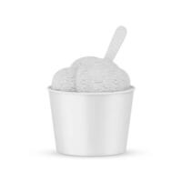 Eis Sahne Tasse auf Weiß Hintergrund foto