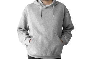 isolierter grauer Hoodie foto