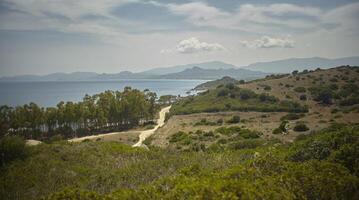 Küstenpanorama des Südens von Sardinien. foto