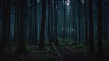 Herbst dunkel Baum Wald Panorama Landschaft foto