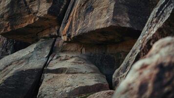 schließen oben Felsen Formation foto