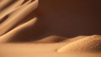 ein schließen oben von ein Sand Düne von das Wüste foto