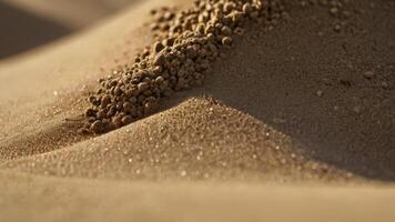 ein schließen oben von ein Sand Düne von das Wüste foto