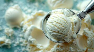 ein klassisch Dessert neu gedacht mit das scharf Twist von Beeren im Vanille Eis Sahne foto