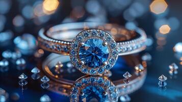 Blau Saphir Ring foto