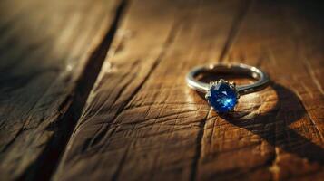 Blau Saphir Ring foto