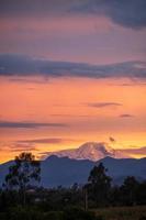 Vulkan Chimborazo, Ecuador bei Sonnenuntergang foto