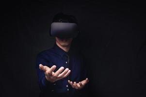 VR-Brille Verbindung Metaverse Online-Technologie foto