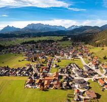 Wallgau bayerisch Alpen. Karwendel Berge. Urlaub Resort foto