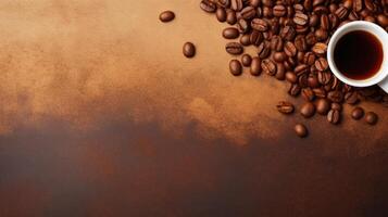 Kaffee Bohnen Koffein braun Textur, ai foto