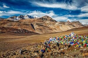 Buddhist Gebet Flaggen im Himalaya foto