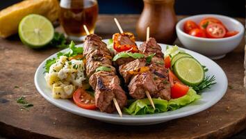 Souvlaki griechisch Essen foto