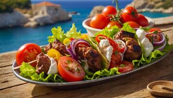 Souvlaki griechisch Essen foto