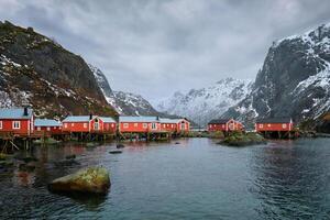 Nusfjord Angeln Dorf im Norwegen foto