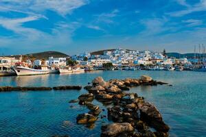 malerisch naousa Stadt, Dorf auf Paros Insel, Griechenland foto