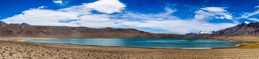 Panorama von Himalaya See kyagar also, Ladakh, Indien foto