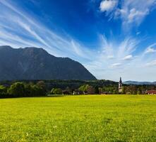 Deutsche Landschaft und Dorf foto